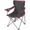 AKTIVE - Chaise Pliante Camping 64,50x49,50x82 Cm, Gris Foncé Et Rouge
