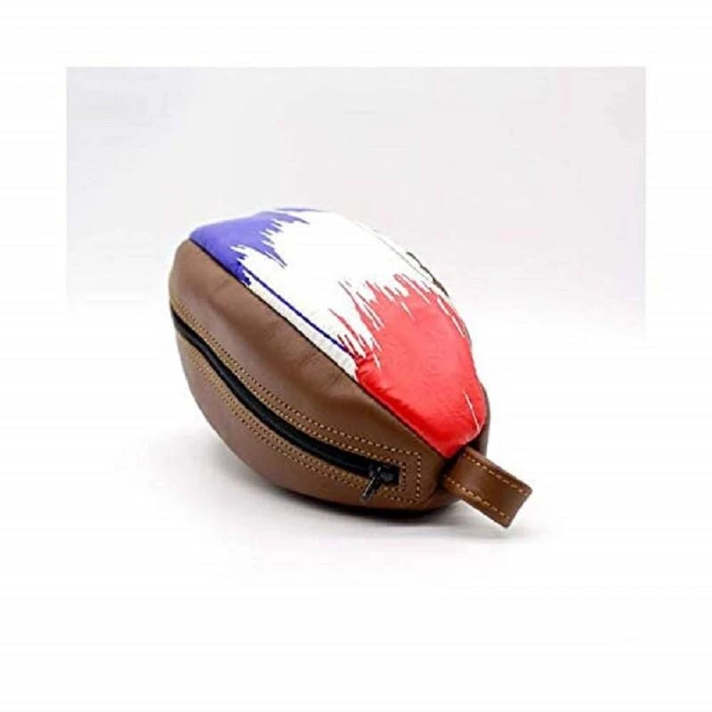 ALL SPORT VINTAGE -Trousse De Toilette Rugby - Drapeau Français. Cuir. – Image 2