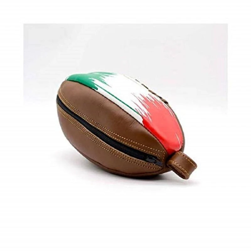 ALL SPORT VINTAGE-Trousse De Toilette Rugby - Marron Et Drapeau Italien - Cuir. – Image 2