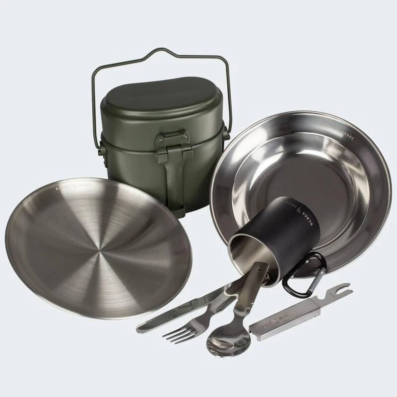Batterie De Cuisine De Camping, Assiette Plate & Creuse, Couverts Et Tasse Set – Image 4