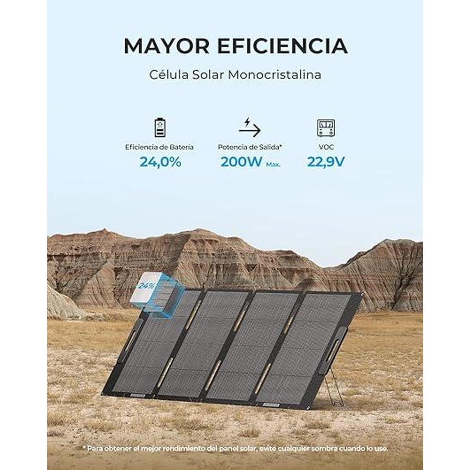 BLUETTI Panneau Solaire MP200 Pour Camping, Jardin, Voyage – Image 2