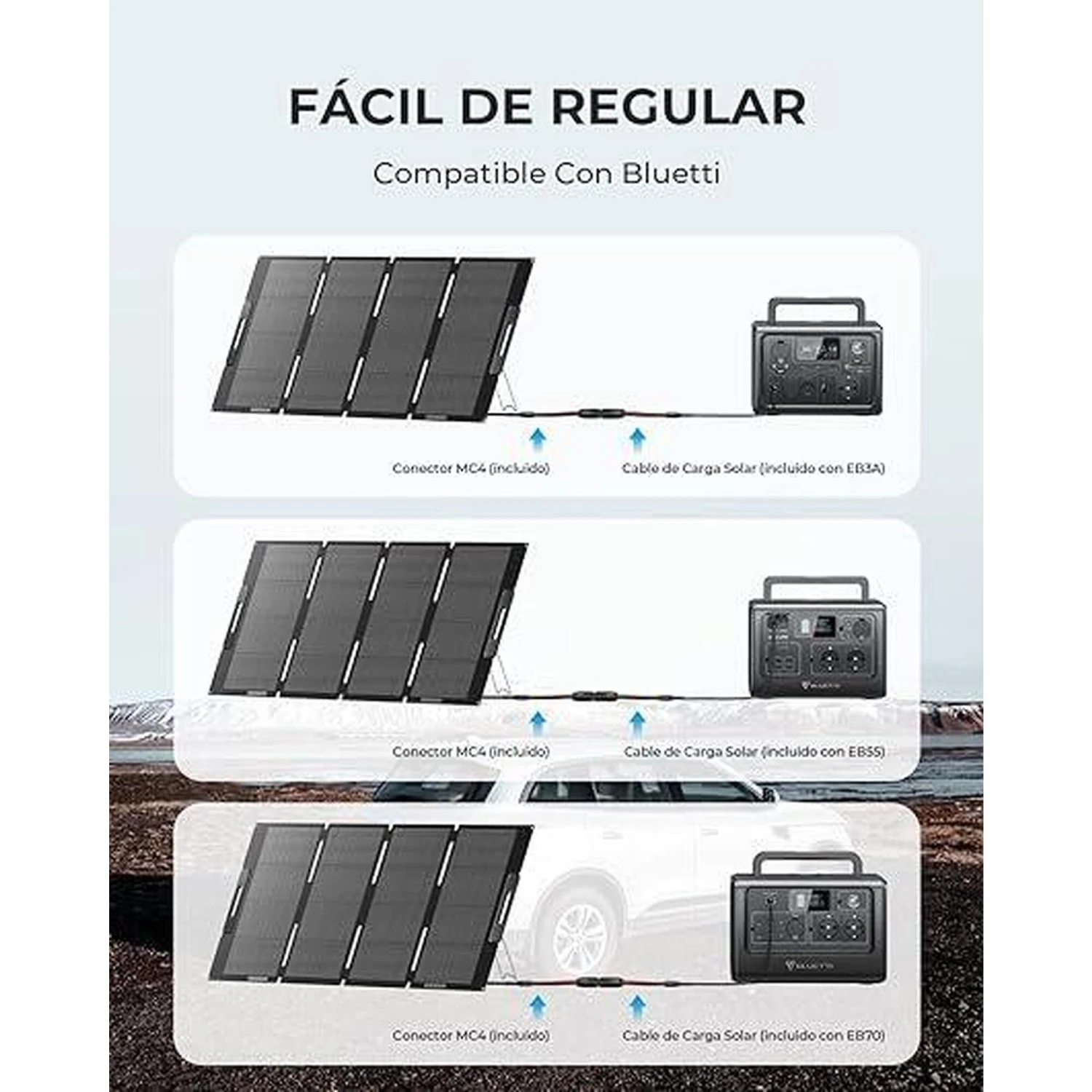 BLUETTI Panneau Solaire MP200 Pour Camping, Jardin, Voyage – Image 3