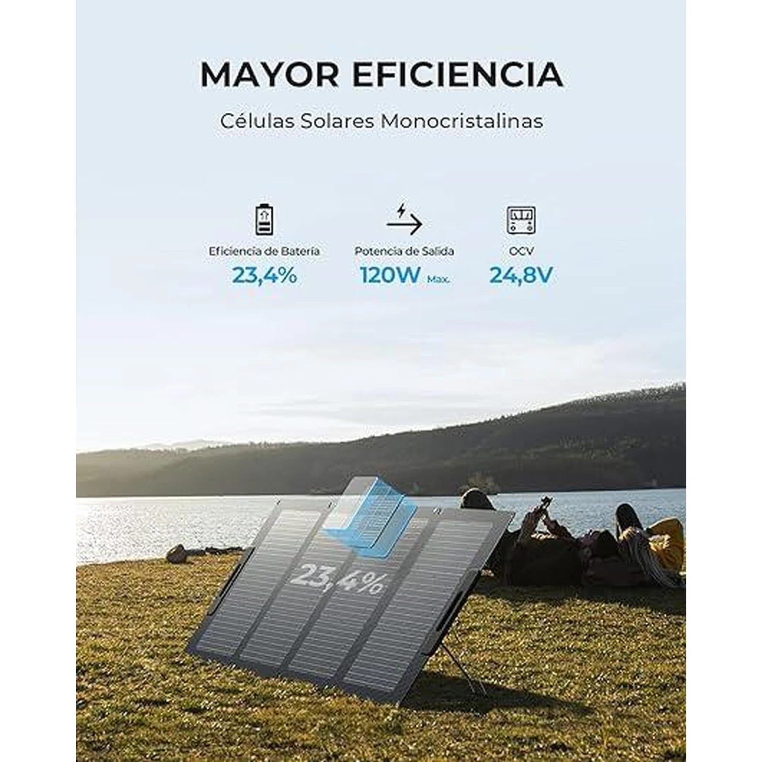 BLUETTI Panneau Solaire PV120S Pour Camping, Jardin, Voyage – Image 2