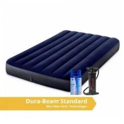 Intex Classic Downy - Lit Gonflable - 191x137x25cm - Compris Les Accessoires