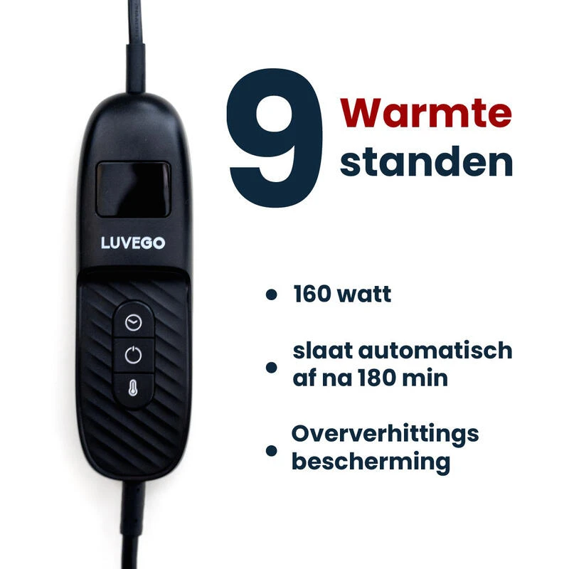 Couverture Électrique Luvego Avec Polaire/Sherpa - Brun Foncé – Image 4