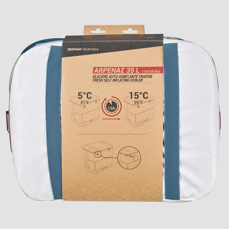Quechua GLACIERE SOUPLE DE CAMPING - 35 LITRES - CONSERVATION AU FRAIS 17 HEURES – Image 4