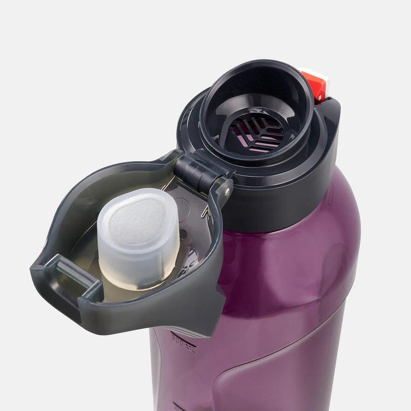 Quechua Gourde Ecozen® 0,8L Avec Bouchon Ouverture Rapide Pour La Randonnée - Violet – Image 9