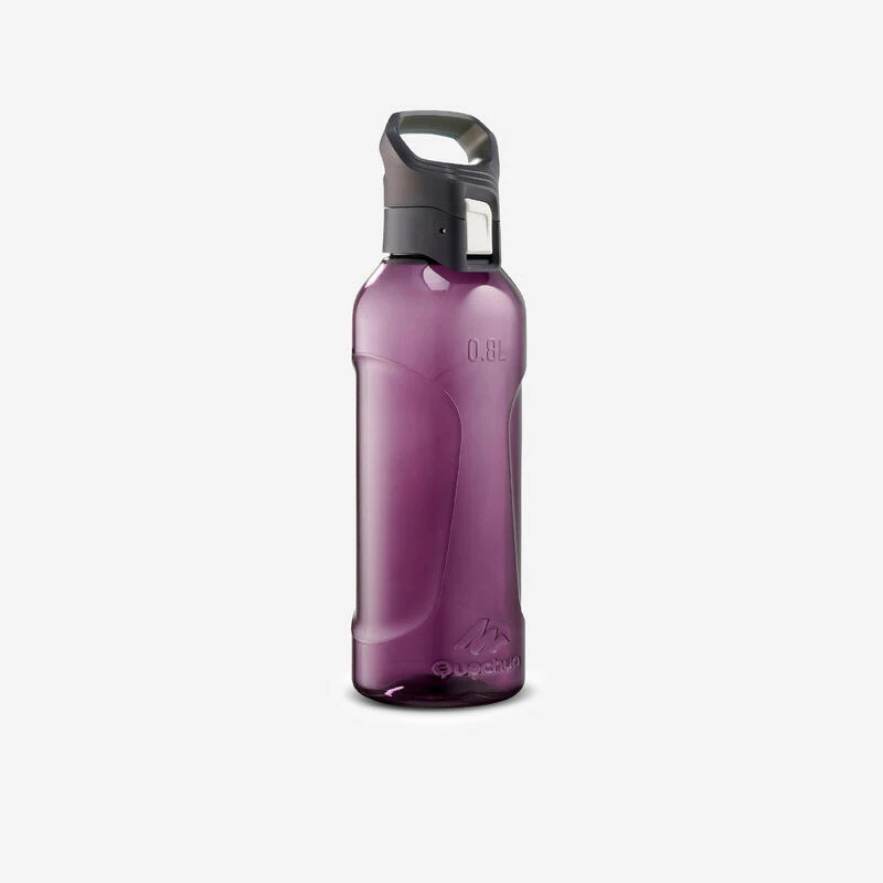 Quechua Gourde Ecozen® 0,8L Avec Bouchon Ouverture Rapide Pour La Randonnée - Violet