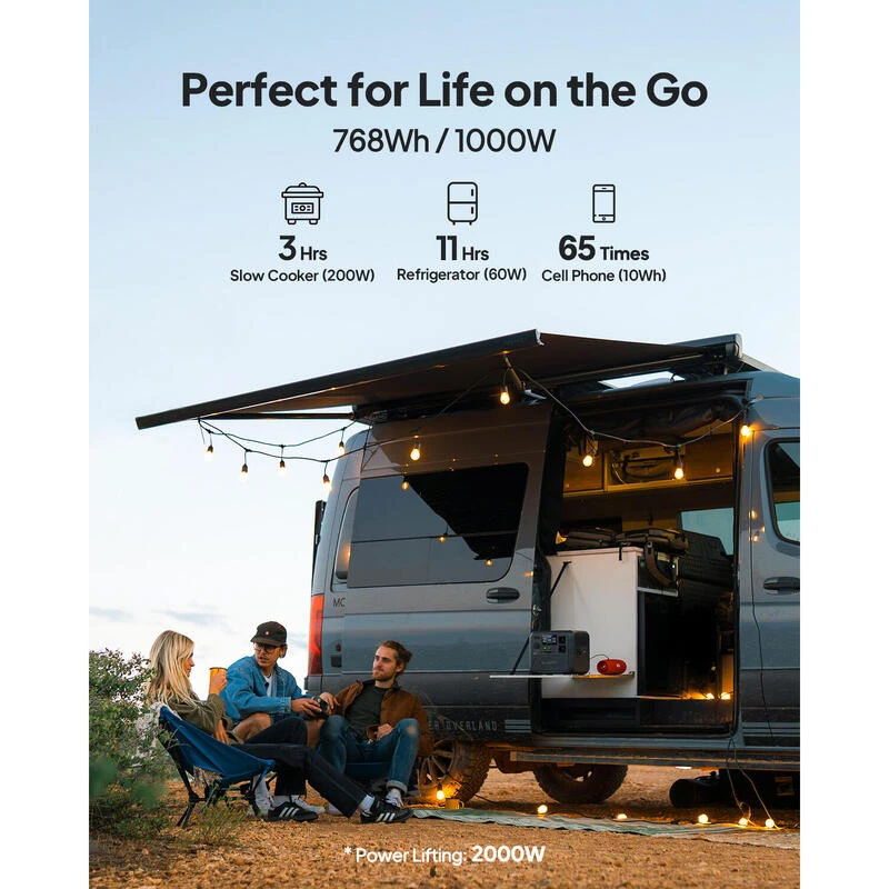 Kit Générateur Solaire BLUETTI AC70+PV120, 768Wh/1000W LiFePO4 Pour Le Camping – Image 2