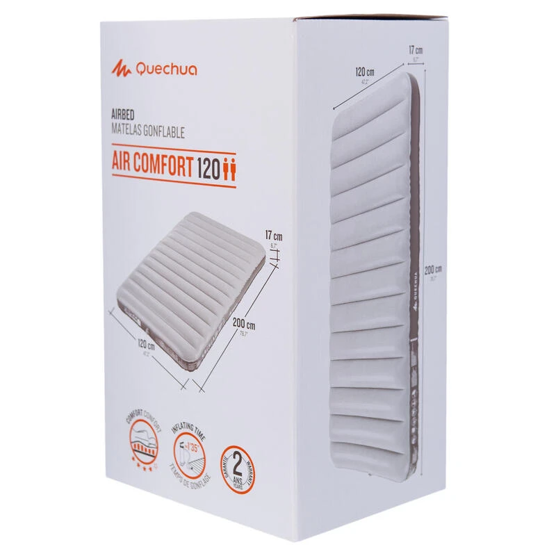 Quechua MATELAS GONFLABLE DE CAMPING - AIR COMFORT 120 CM - 2 PERSONNES – Image 2