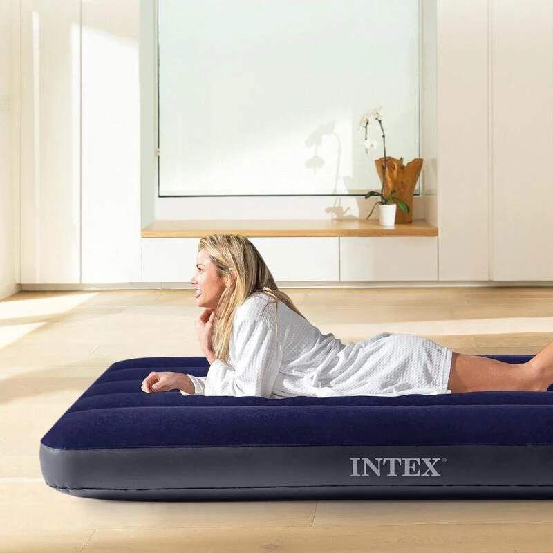 Matelas Gonflable - Intex Classic Downy -1 Personne - 76x191x25 Cm (BxLxH) – Image 6