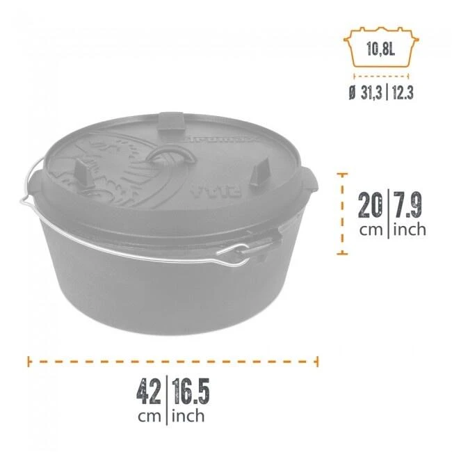 Petromax Dutch Oven FT12-12QT - Sans Pieds – Image 3