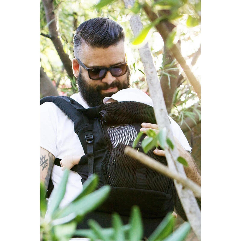 Porte-bébé PhysioCarrier 0m+ Noir Poche Anthracite – Image 2