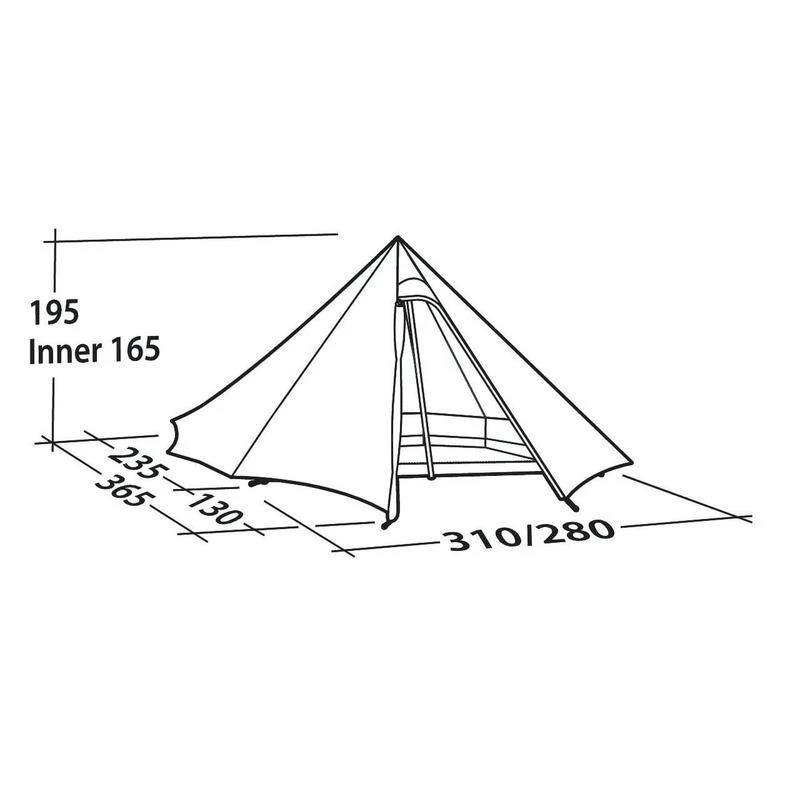 Robens Cône Vert PRS - Tipi Tent Pour Quatre Personnes – Image 3