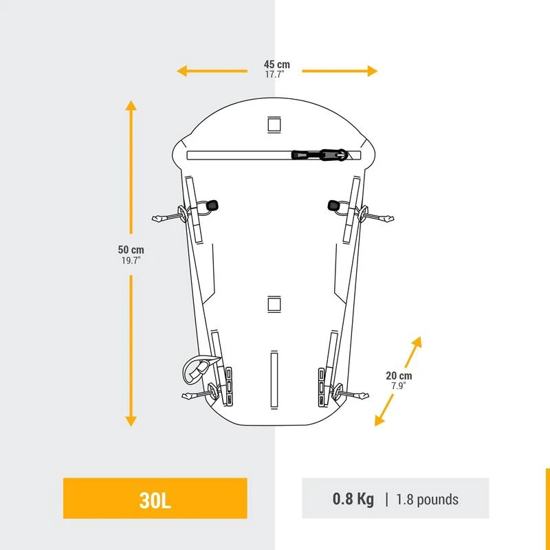 Simond Sac à Dos D'alpinisme Imperméable 30 LITRES - ICE 30 BLEU – Image 3