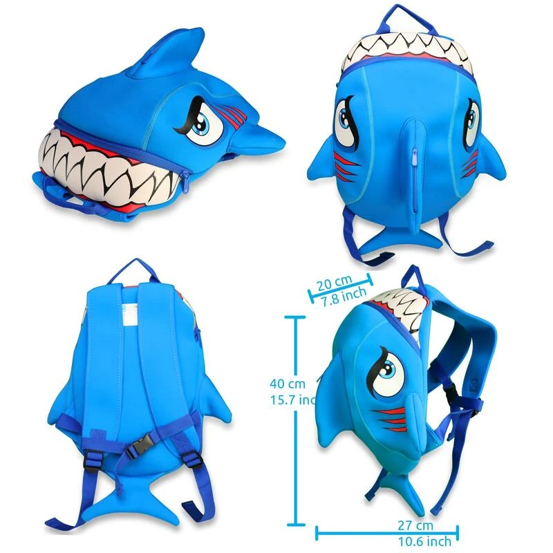 Sac à Dos Pour Enfants | Requin Bleu | Crazy Safety | Testé Et Certifié – Image 2
