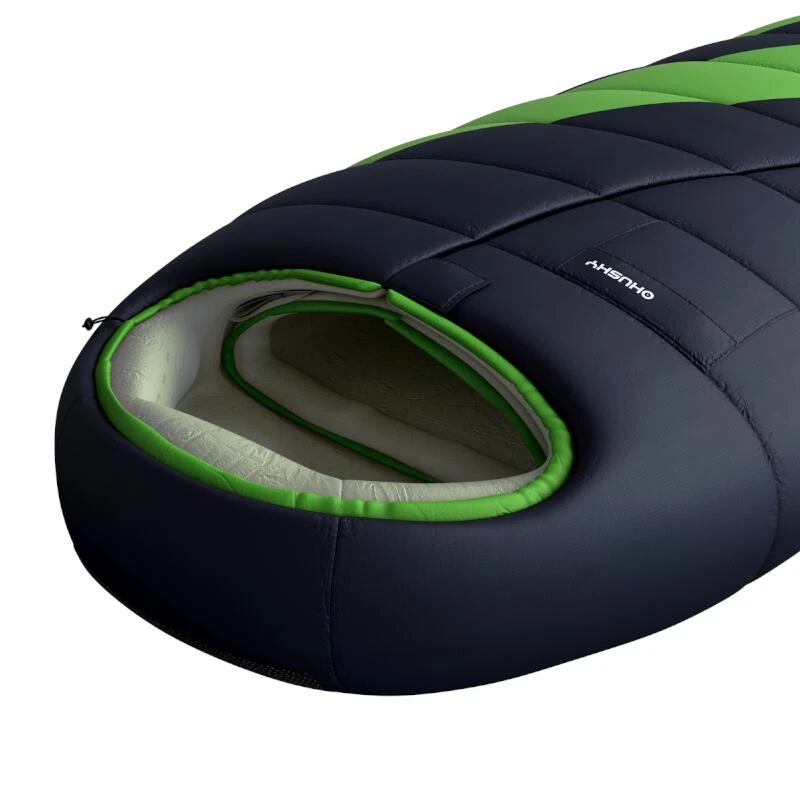 Husky Sac De Couchage Momie Espace -6°C 2021 220 X 85 Cm - Gris Avec Vert - Adultes – Image 4