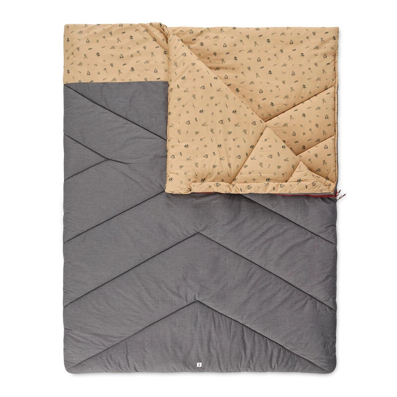 Quechua SAC DE COUCHAGE POUR LE CAMPING - ARPENAZ 10° COTON DOUBLE - 2 PERSONNES