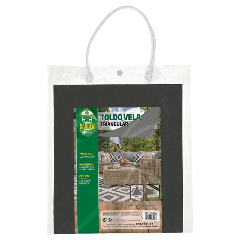 Store à Voile Triangulaire Aktive Garden Gris Anthracite – Image 4