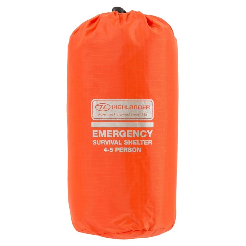 HIGHLANDER Tente D'urgence Abri De Survie 4-5 Personnes - Orange – Image 2