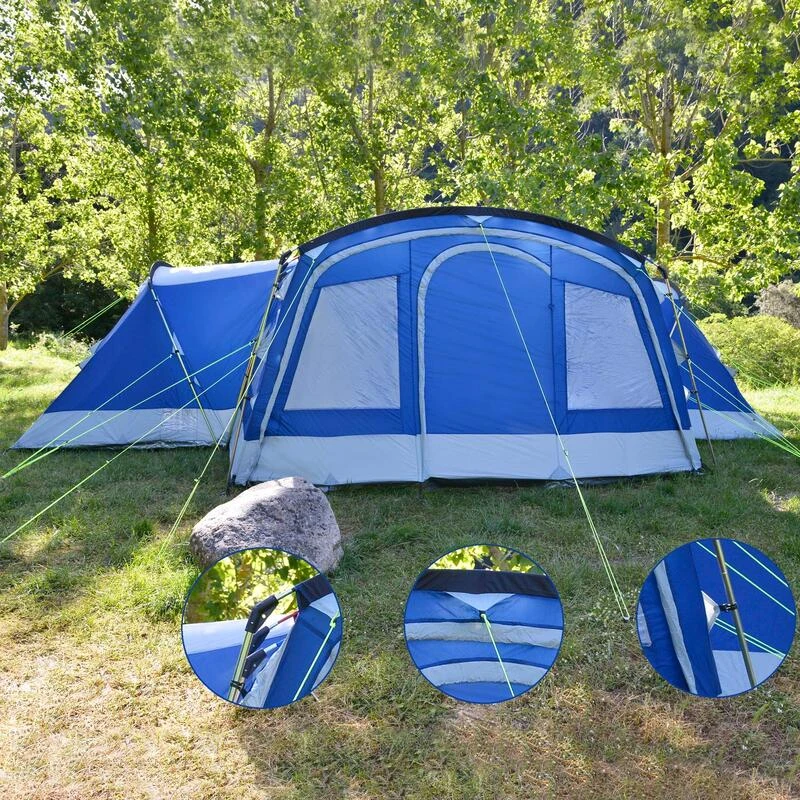 Tente Familiale Dôme Nimbus 12 - Camping - 12 Personnes - 3 Cabines – Image 6
