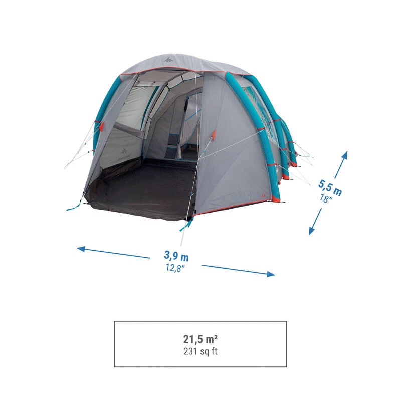 Quechua Tente Gonflable De Camping - Air Seconds 4.1 - 4 Personnes - 1 Chambre – Image 3
